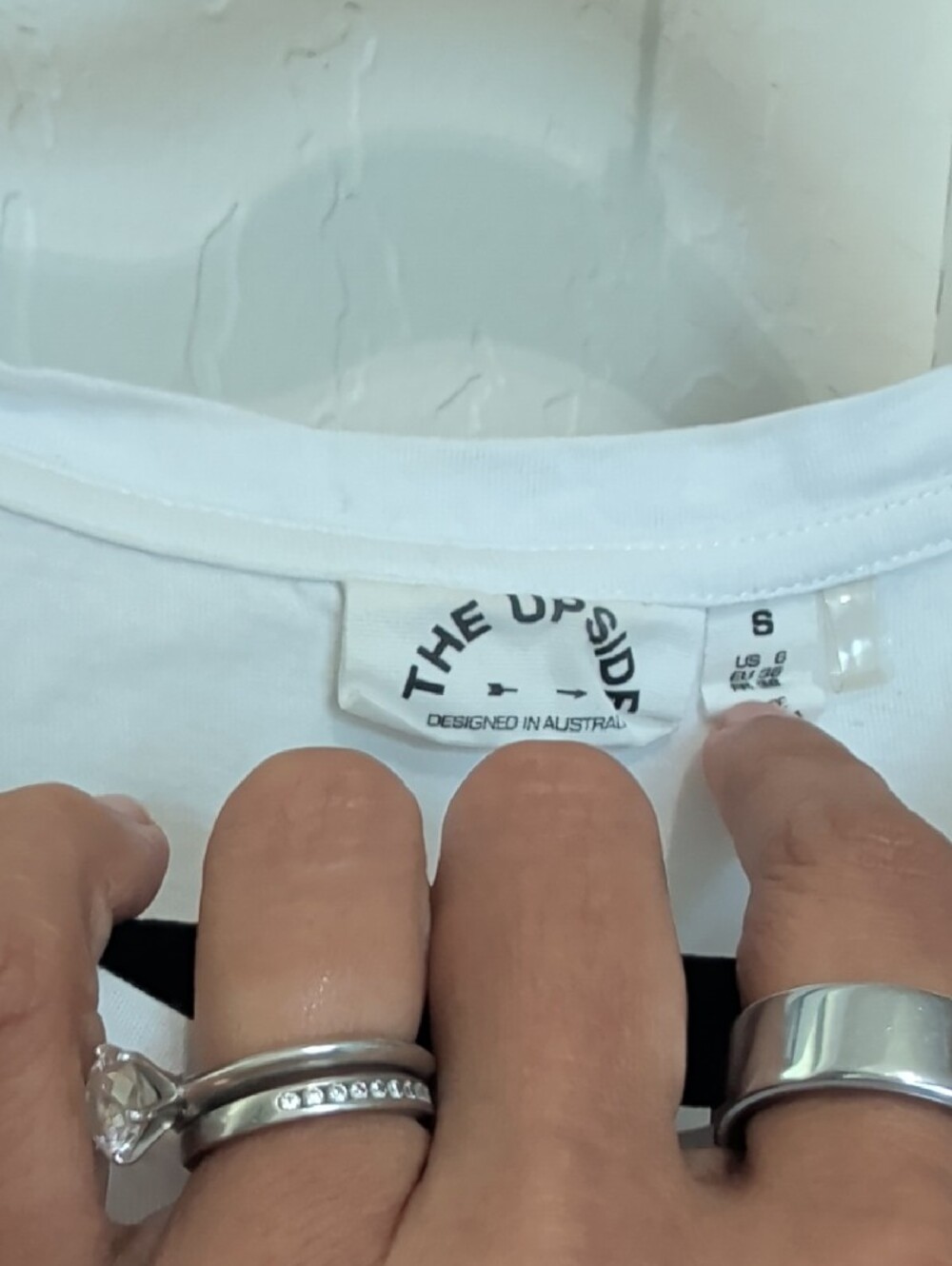 The Upside White Tank with Black Logo Detail - Picture 2 of 3